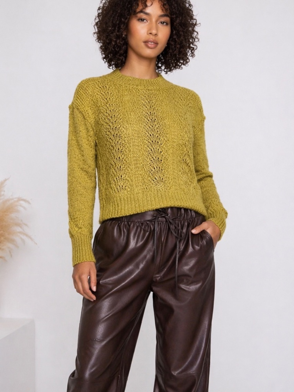 Free People Bell Song Pullover Sweater Untold Gold Size Small New